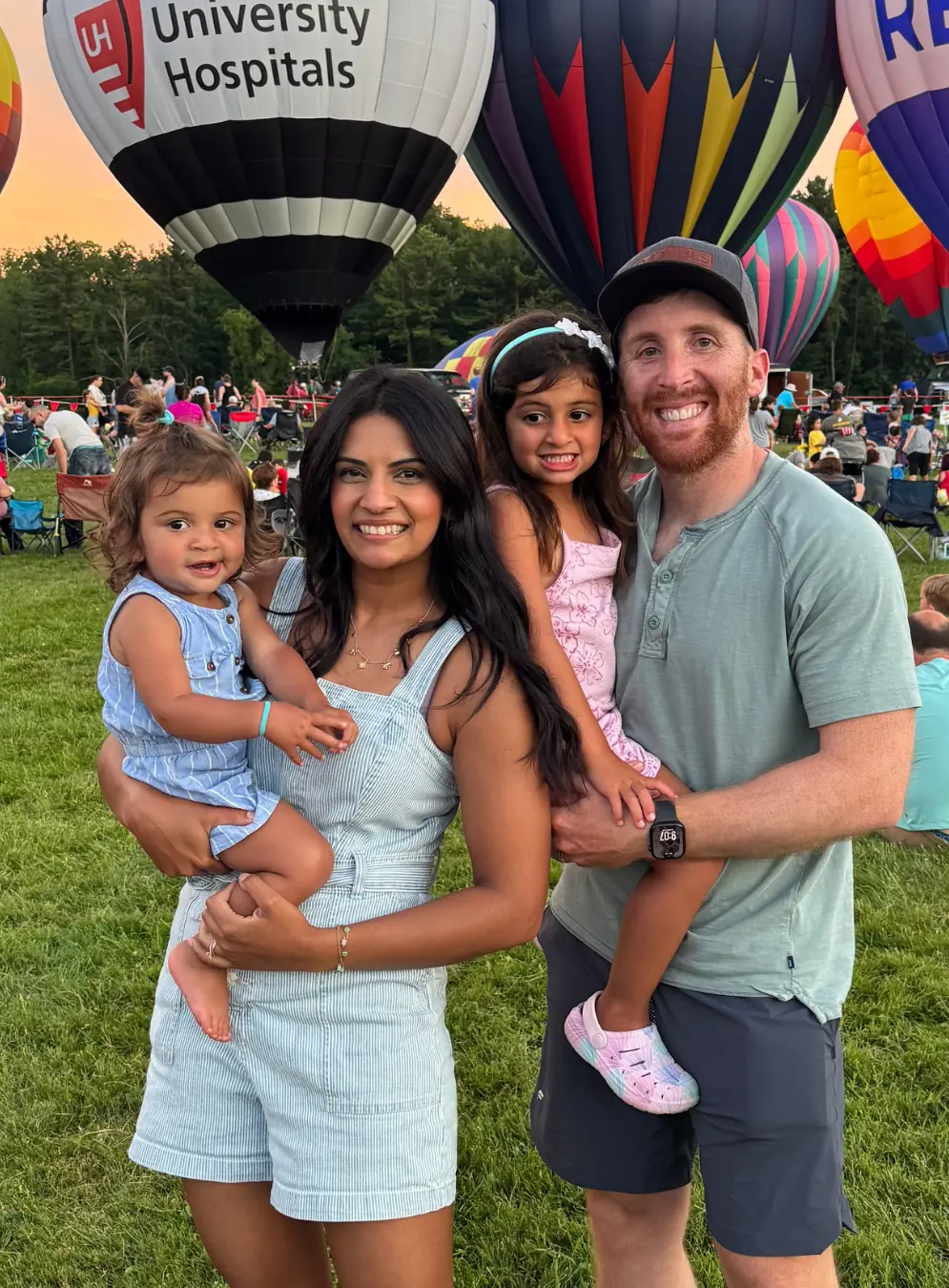 The MidOhio Staging family at a hot air balloon festival